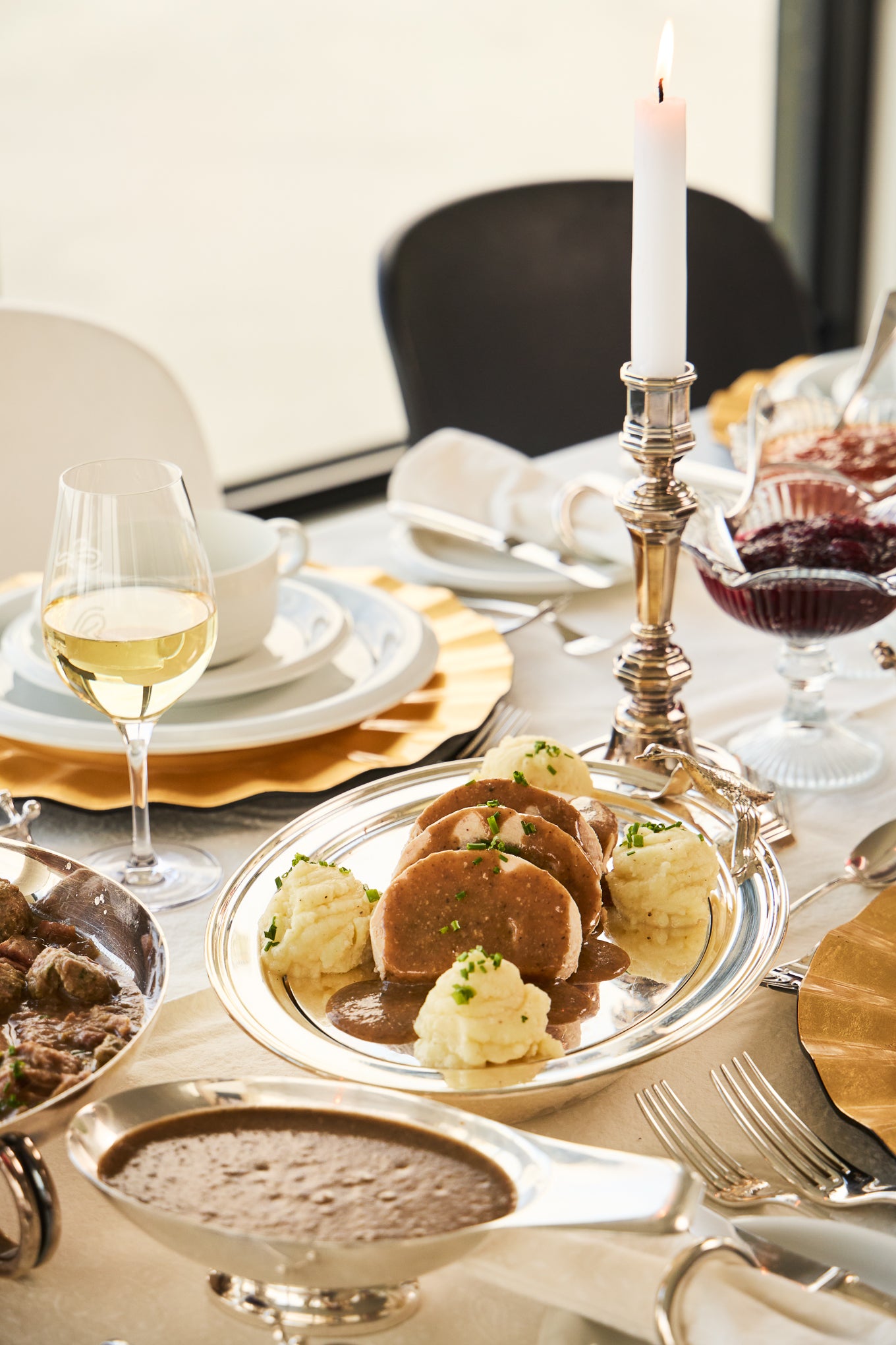 Assiette dinde farcie aux marrons